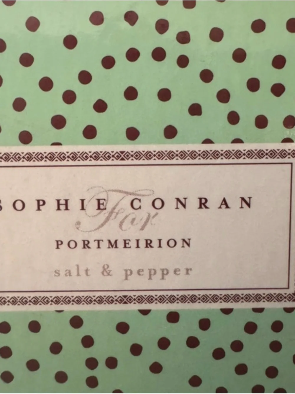 Portmeirion White Salt & Pepper Box by Sophie Conran